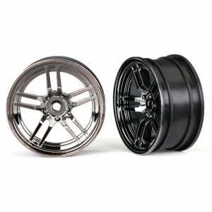 Traxxas Wheels 1.9 split-spoke (black chrome) (front) (2)