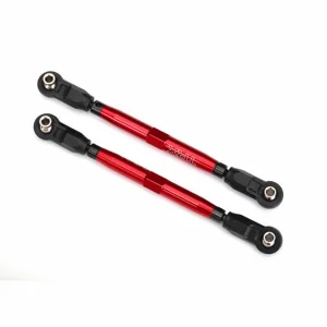 Traxxas Toe links front Unlimited Desert Racer (TUBES red-anodized 7075-T6 Aluminium stronger than titanium) (102mm) (2) (assembled with rod ends and hollow balls)/ Aluminium wrench 7mm (1)