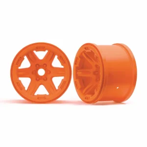 Traxxas Wheels 3.8 (orange) (2) (17mm splined)