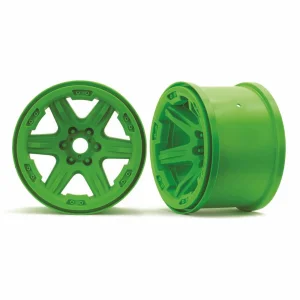 Traxxas Wheels 3.8 (green) (2) (17mm splined)