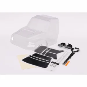 Traxxas Body, TRX-6 Ultimate RC Hauler (clear, requires painting) (includes headlights, roof lights, side mirrors, + decals)