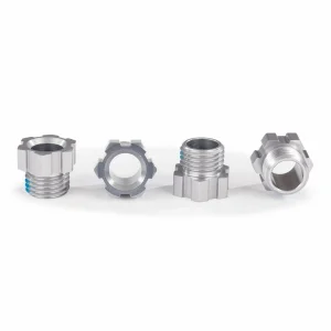 Traxxas Aluminium Stub Axle Nut, Grey (4 pcs)