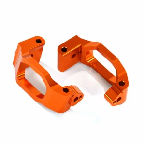 Traxxas Caster blocks (c-hubs) 6061-T6 Aluminium (orange-anodized) left right/ 4x22mm pin (4)/ 3x6mm BCS (4)/ retainers (4)