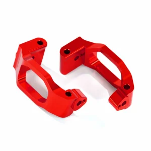 Traxxas Caster blocks (c-hubs) 6061-T6 Aluminium (red-anodized) left right/ 4x22mm pin (4)/ 3x6mm BCS (4)/ retainers (4)