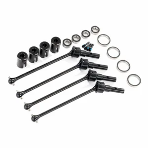 Traxxas Driveshafts, steel constant-velocity (assembled), front or rear (4) (for use with 8995 WideMaxx suspension kit) (requires 8654 series 17mm splined wheel hubs and 7758 series 17mm nuts for a complete set)