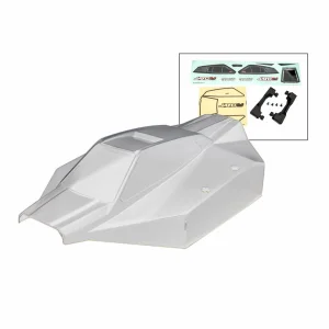 Traxxas Body, Jato 4X4 Brushless, ProGraphix (graphics are printed, requires paint + final colour application), decal sheet