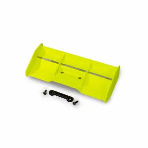 Traxxas Wing, race, low profile (yellow)/ wing washer/ 4x12mm FCS (2)