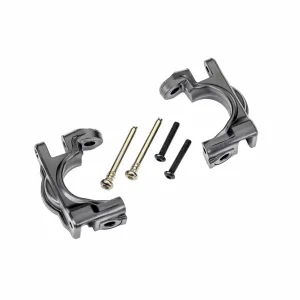 Traxxas Caster blocks (c-hubs), extreme heavy duty, gray (left + right)/ 3x32mm hinge pins (2)/ 3x20mm BCS (2) (for use with 9080 upgrade kit)