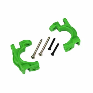 Traxxas Caster blocks (c-hubs), extreme heavy duty, green (left + right)/ 3x32mm hinge pins (2)/ 3x20mm BCS (2) (for use with 9080 upgrade kit)