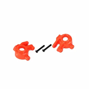 Traxxas Steering blocks, extreme heavy duty, orange (left + right)/ 3x20mm BCS (2) (for use with 9080 upgrade kit)