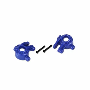 Traxxas Steering blocks, extreme heavy duty, blue (left + right)/ 3x20mm BCS (2) (for use with 9080 upgrade kit)