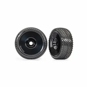 Traxxas Tyres + wheels, assembled, glued (black dished 3.0 wheels, Response Pro 3.0 tyres, foam inserts) (2)