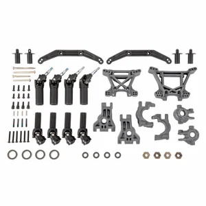 Traxxas Outer Driveline + Suspension Upgrade Kit, extreme heavy duty, gray