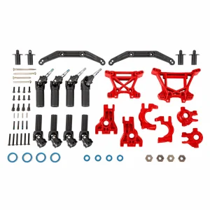 Traxxas Outer Driveline + Suspension Upgrade Kit, extreme heavy duty, red