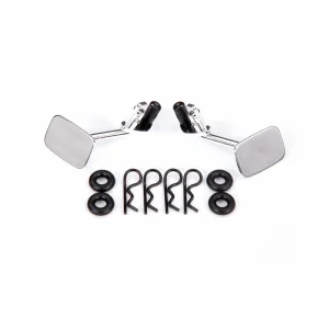 Traxxas Mirrors, side, chrome (left + right)/ o-rings (4)/ body clips (4) (fits 9112 body)