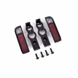 Traxxas Tail light housing, black (2)/ lens (2)/ retainers (left + right)/ 26x8 BCS (self-tapping) (4)