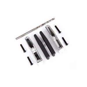 Traxxas Bumper pads/ bumper guards (chrome)/ 25x10 BCS (4)/ 27mm drill bit (fits 9126 or 9127 front bumpers)