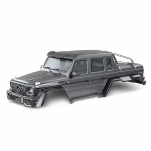 Traxxas Body, Mercedes-Benz G 63, complete (matte graphite metallic) (includes grille, side mirrors, door handles, windshield wipers, + clipless mounting) (requires 8080X + 8828X inner fenders)
