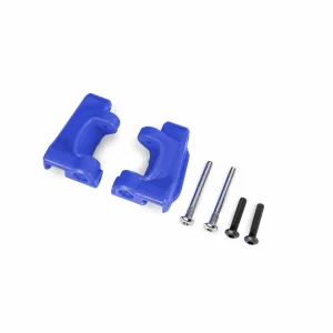 Traxxas Caster blocks (c-hubs), extreme heavy duty, blue (left + right)/ 3x26mm hinge pins (2)/ 3x15mm BCS (2) (for use with 9182 upgrade kit)