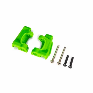 Traxxas Caster blocks (c-hubs), extreme heavy duty, green (left + right)/ 3x26mm hinge pins (2)/ 3x15mm BCS (2) (for use with 9182 upgrade kit)