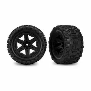 Traxxas RXT 2.8 Black Wheels + Sledgehammer ST Tyres (2)
