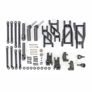 Traxxas Outer Driveline + Suspension Upgrade Kit, extreme heavy duty, black (fits Rustler 2WD or Stampede 2WD)