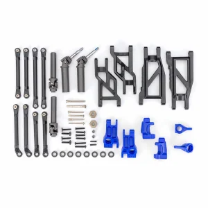 Traxxas Outer Driveline + Suspension Upgrade Kit, extreme heavy duty, blue (fits Rustler 2WD or Stampede 2WD)
