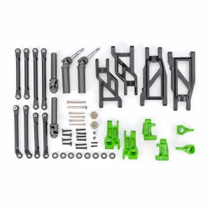 Traxxas Outer Driveline + Suspension Upgrade Kit, extreme heavy duty, green (fits Rustler 2WD or Stampede 2WD)