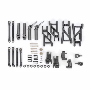 Traxxas Outer Driveline + Suspension Upgrade Kit, extreme heavy duty, black (fits Slash 2WD)