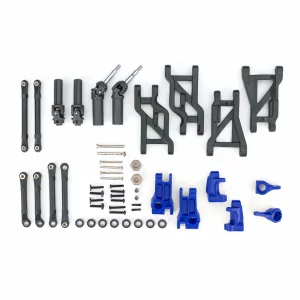Traxxas Outer Driveline + Suspension Upgrade Kit, extreme heavy duty, blue (fits Bandit or Drag Slash)