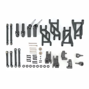 Traxxas Outer Driveline + Suspension Upgrade Kit, extreme heavy duty, gray (fits Bandit or Drag Slash)