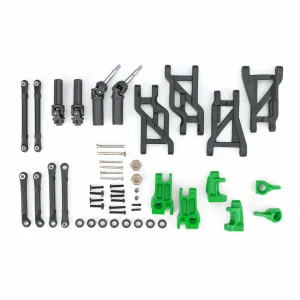 Traxxas Outer Driveline + Suspension Upgrade Kit, extreme heavy duty, green (fits Bandit or Drag Slash)