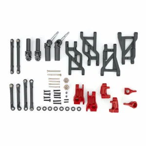 Traxxas Outer Driveline + Suspension Upgrade Kit, extreme heavy duty, red (fits Bandit or Drag Slash)
