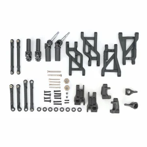 Traxxas Outer Driveline + Suspension Upgrade Kit, extreme heavy duty, black (fits Bandit or Drag Slash)