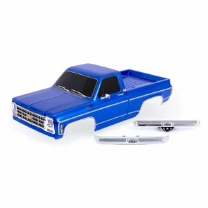Traxxas Body, Chevrolet K10 Truck (1979), complete, blue (painted, decals applied) (includes grille, side mirrors, door handles, windshield wipers, front + rear bumpers, clipless mounting) (requires 9288 inner fenders)