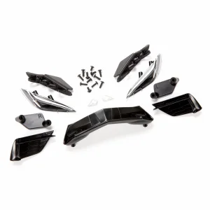 Traxxas Grille, Chevrolet Corvette Stingray/ grille mount (3)/ headlight housing (2)/ lens (2)/ headlight mount (2)/ 26x6mm BCS (4)/ 26x8mm BCS (8)