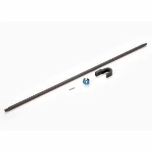 Traxxas Driveshaft, center, steel (266mm)/ pin/ support, center driveshaft/ 5x11x4 bearing