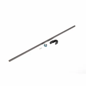 Traxxas Driveshaft, center, steel (278mm) / pin / support, center driveshaft / 5x11x4 bearing