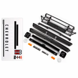 Traxxas Body accessories, Chevrolet C10, black (includes grille (upper + lower), headlight housings (left + right), bumpers (front + rear), mounting retainers and hardware)