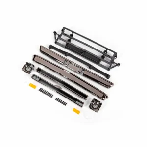 Traxxas Body accessories, Chevrolet C10, black chrome (includes grille (upper + lower), headlight housings (left + right), bumpers (front + rear), mounting retainers and hardware)