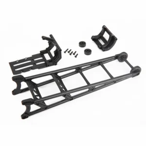 Traxxas Wheelie bar, black (assembled)/ wheelie bar mount