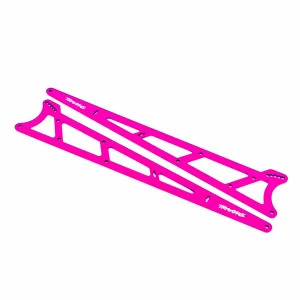 Traxxas Side plates, wheelie bar, pink  (Aluminium) (2)