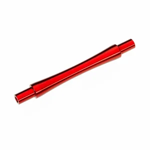 Traxxas Axle, wheelie bar, 6061-T6 aluminium (red-anodised) (1)/ 3x12 BCS (with threadlock) (2)