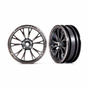 Traxxas Wheels, Weld satin black chrome (front) (2)