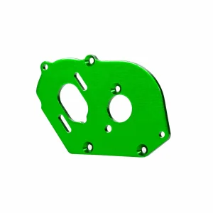 Traxxas Plate, motor, 6061-T6 Aluminium (green-anodised) (4mm thick)/ 3x10mm CS with split and flat washer (2)