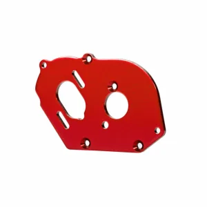 Traxxas Plate, motor, 6061-T6 Aluminium (red-anodised) (4mm thick)/ 3x10mm CS with split and flat washer (2)