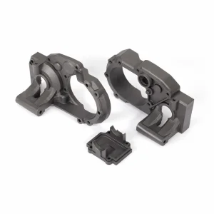 Traxxas Gearbox halves,  left + right/ differential cover (charcoal gray)