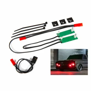 Traxxas LED light set, front, complete (red) (includes light harness, power harness, zip ties (9)