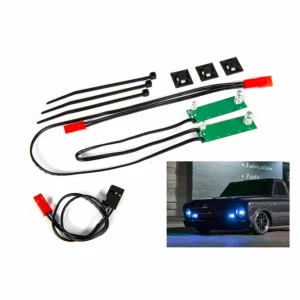 Traxxas LED light set, front, complete (blue) (includes light harness, power harness, zip ties (9)