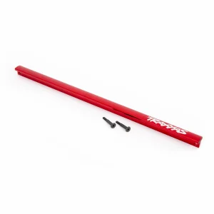 Traxxas Chassis brace (T-Bar), 6061-T6 aluminium (red-anodised) / 3x16 SS (2) (fits Sledge)